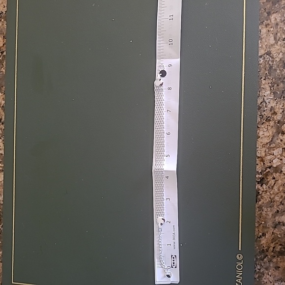 mesh style silver Bracelet(9") - Picture 2 of 6